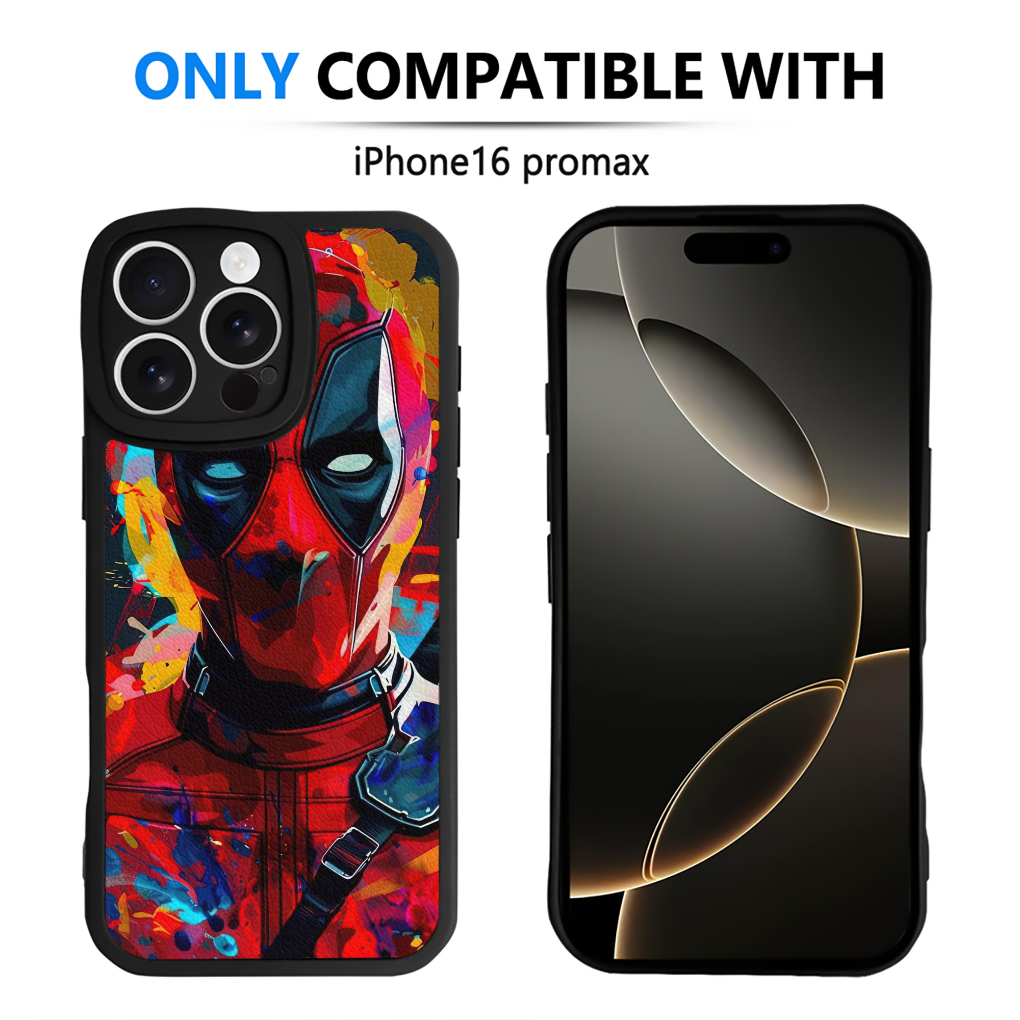 （画像用） Deadpool デッドプール 【iPhone 16シリーズ対応】シリコンスマホケース（レザー調） 材質：シリコン